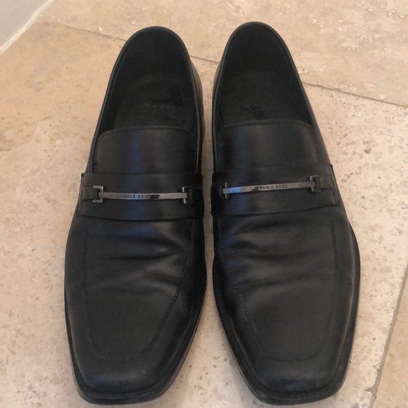 hugo boss leather loafers